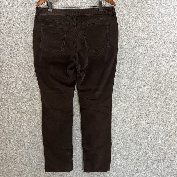 Eddie Bauer Womens Mini Corduroy Pants Size 12 Brown Slightly Curvy Straight - Picture 16 of 16
